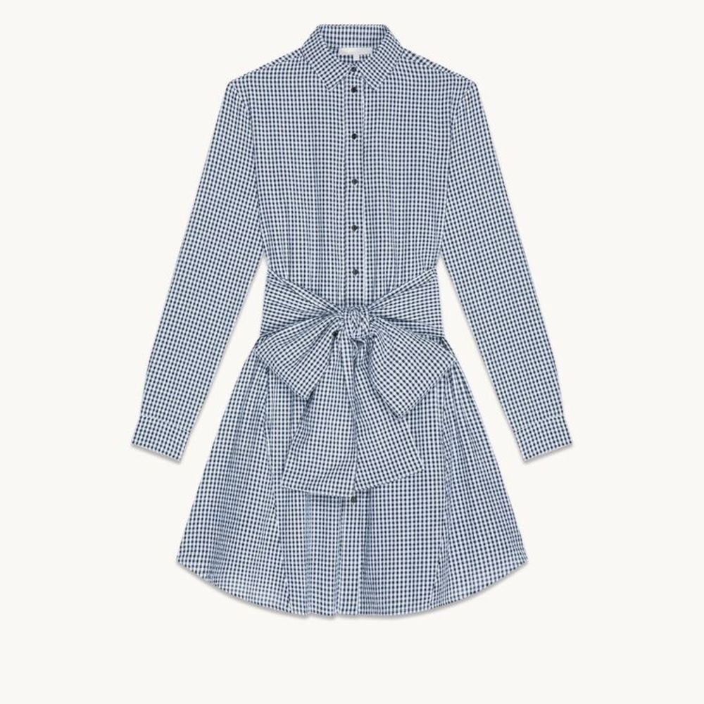 Maje gingham shirt dress